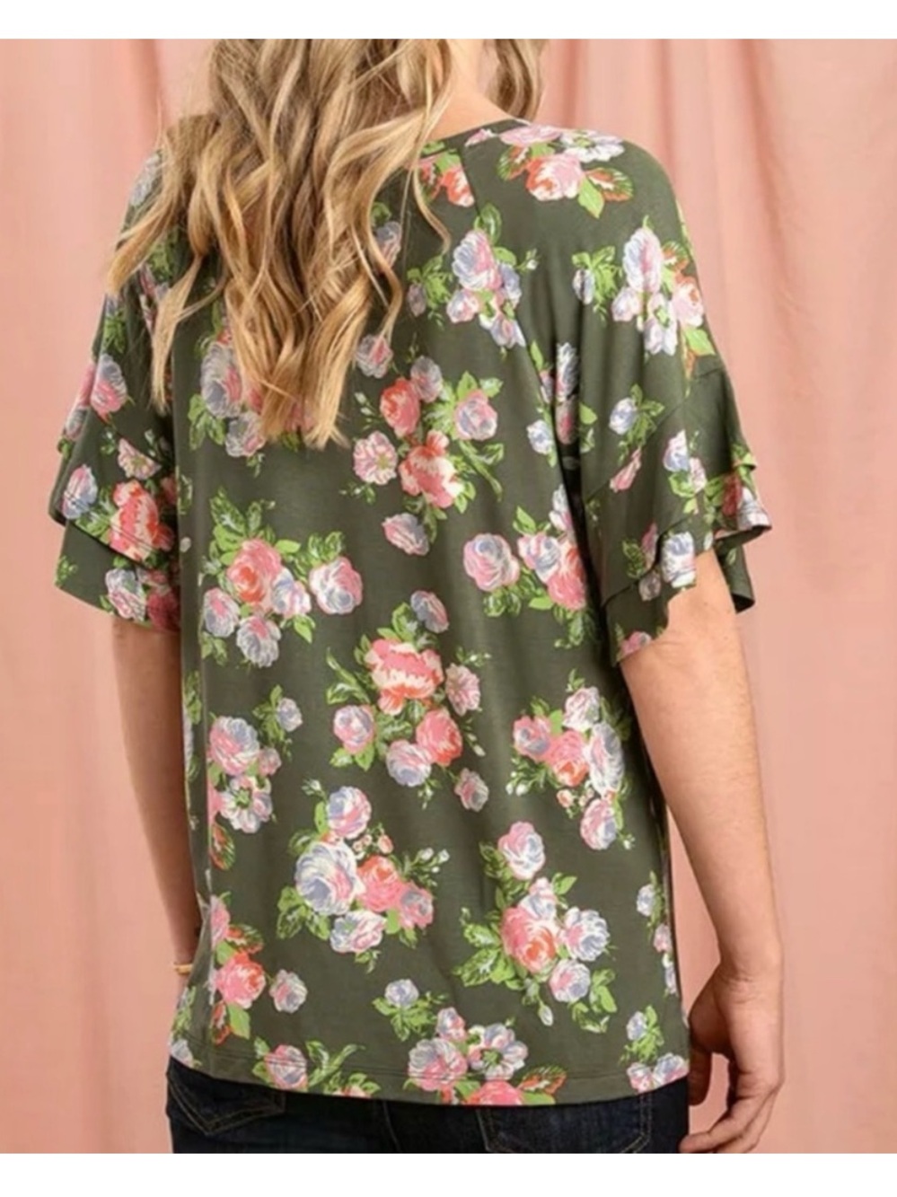 Matilda Jane Olive Floral Tunic Top